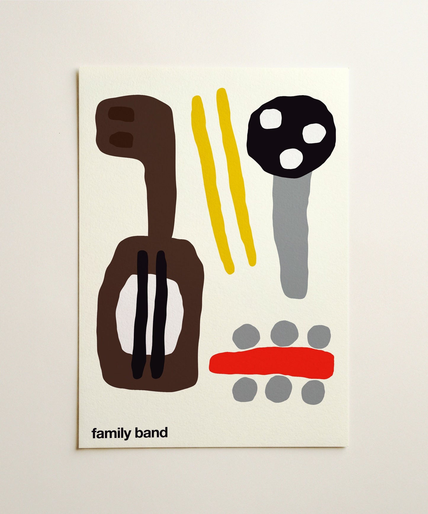 Family Band Print - Cream