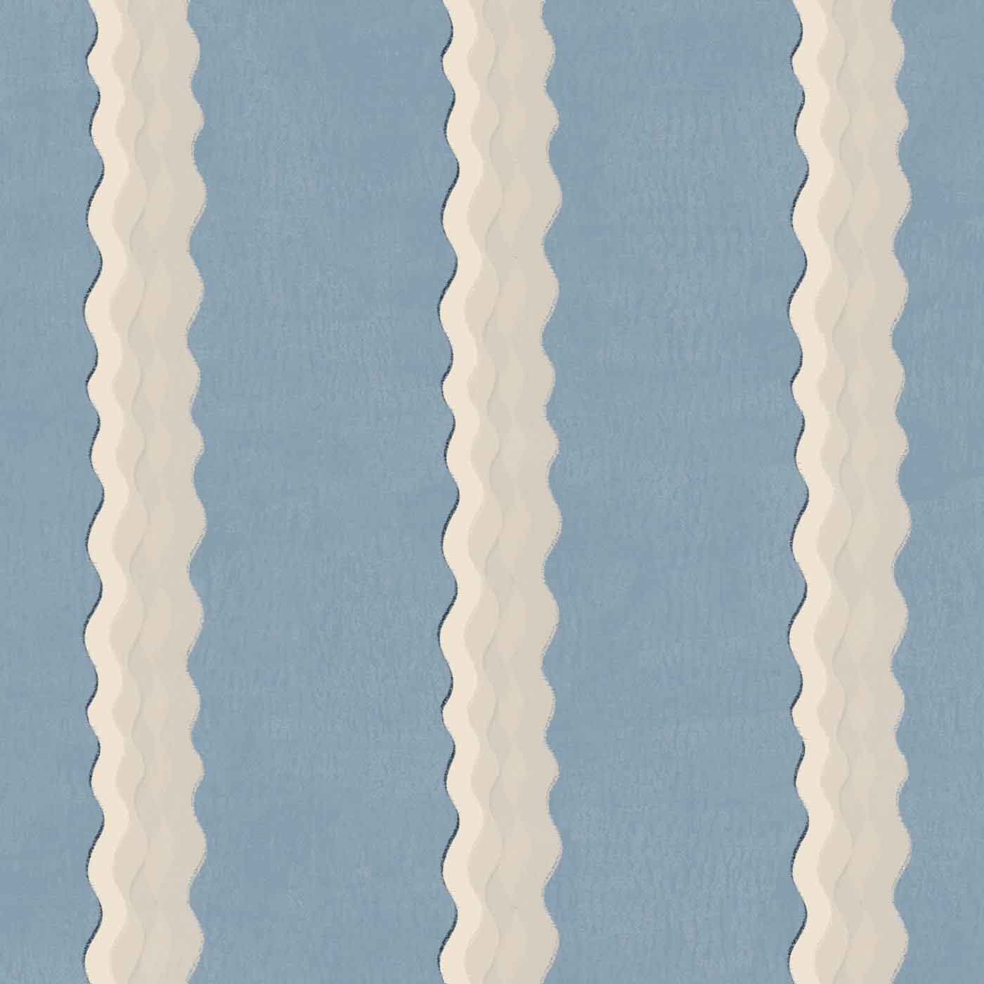 Double Scroll Stripe Fabric (Sky)
