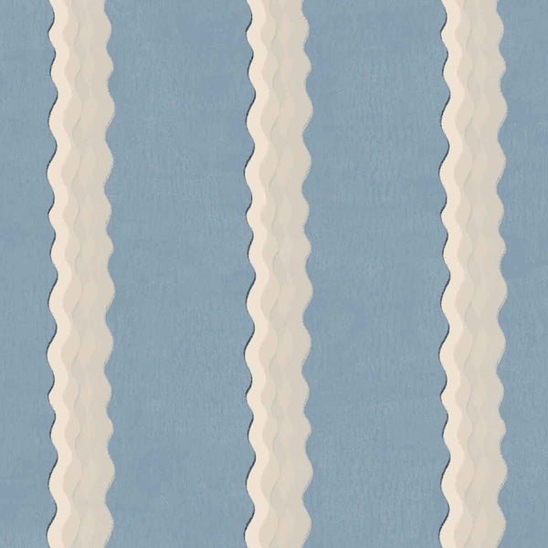 Double Scroll Stripe Fabric (Sky)