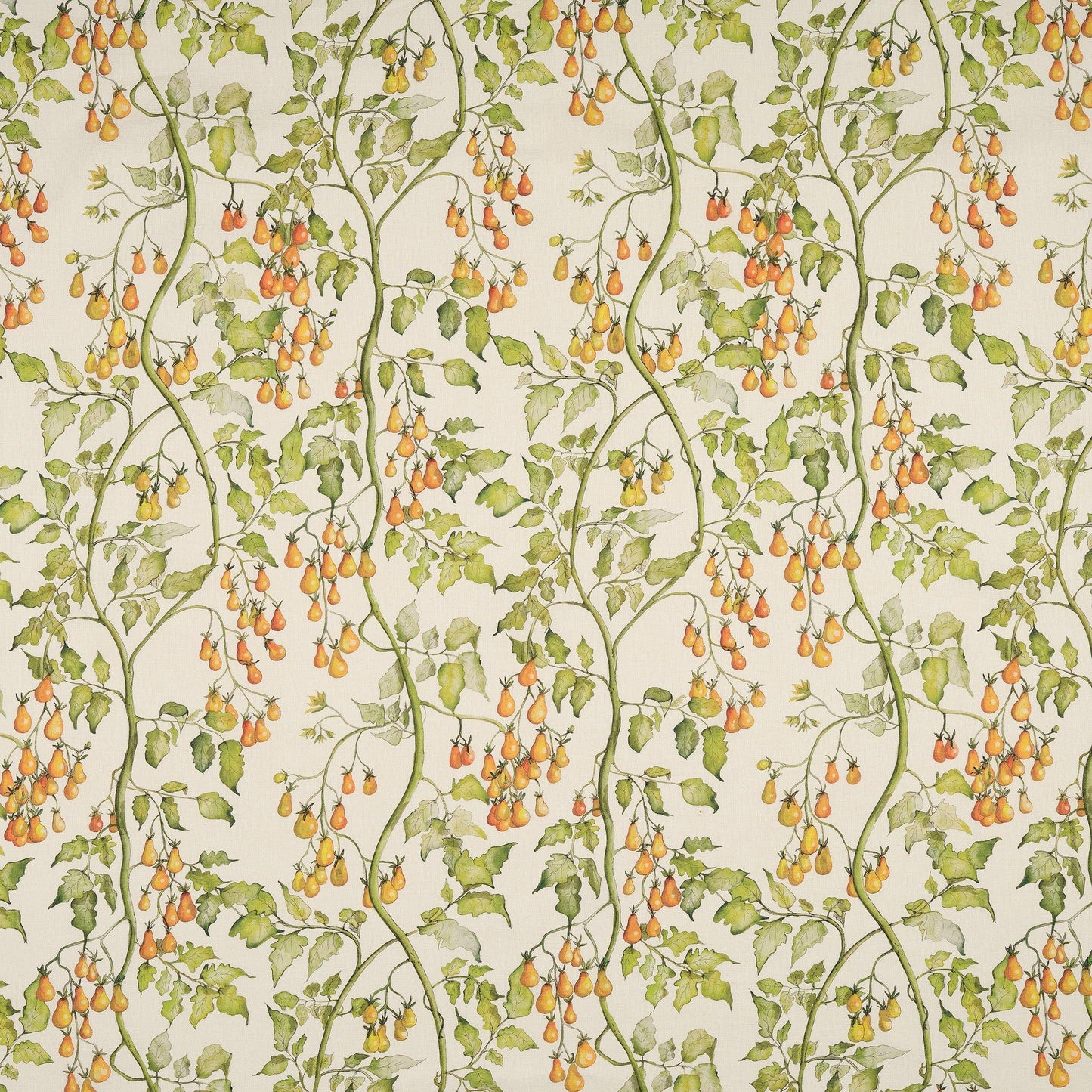 Yellow Tomato Vine Fabric