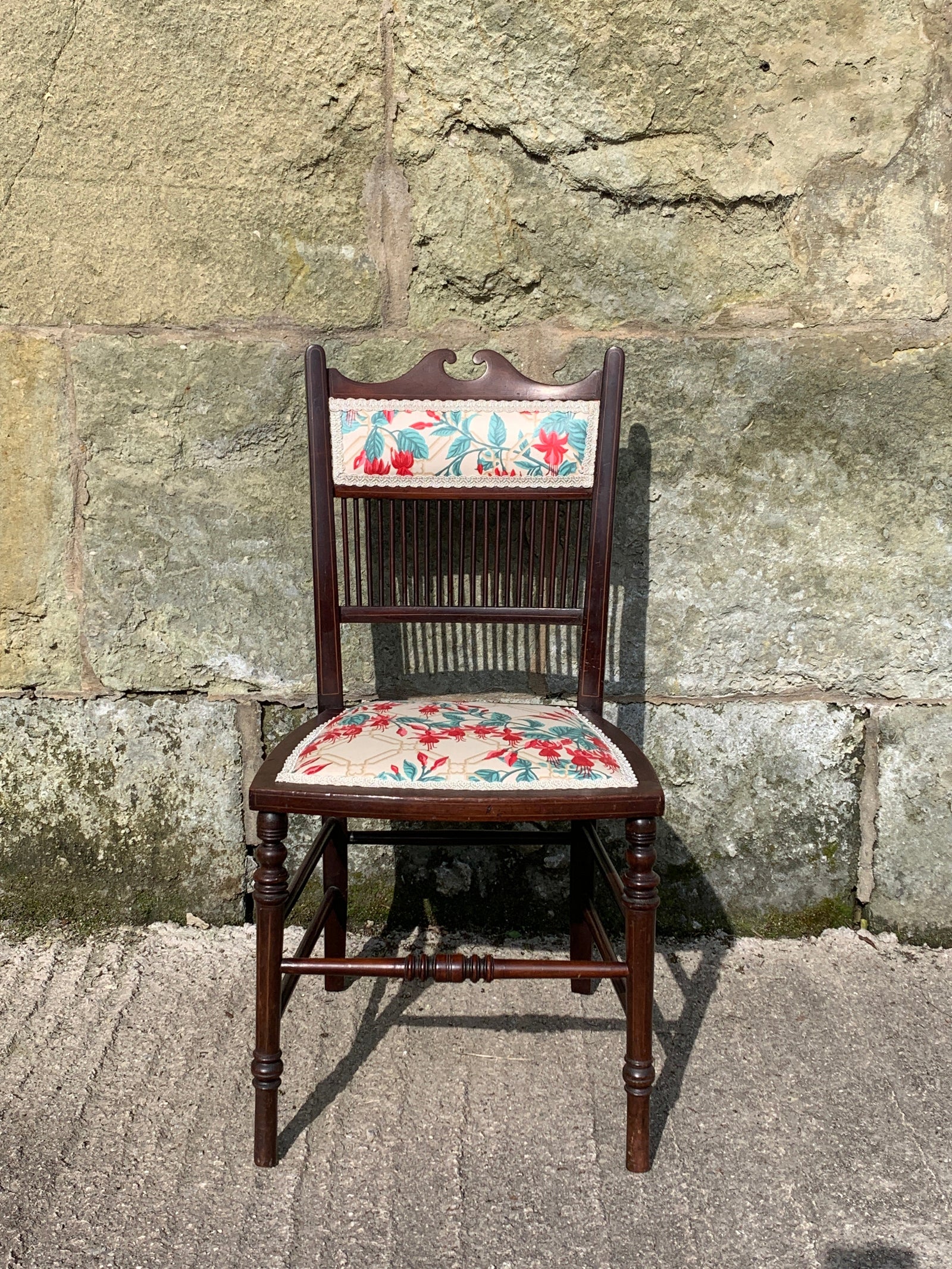 SASHA – Edwardian Children's Chair with Vintage Laura Ashley Fabric