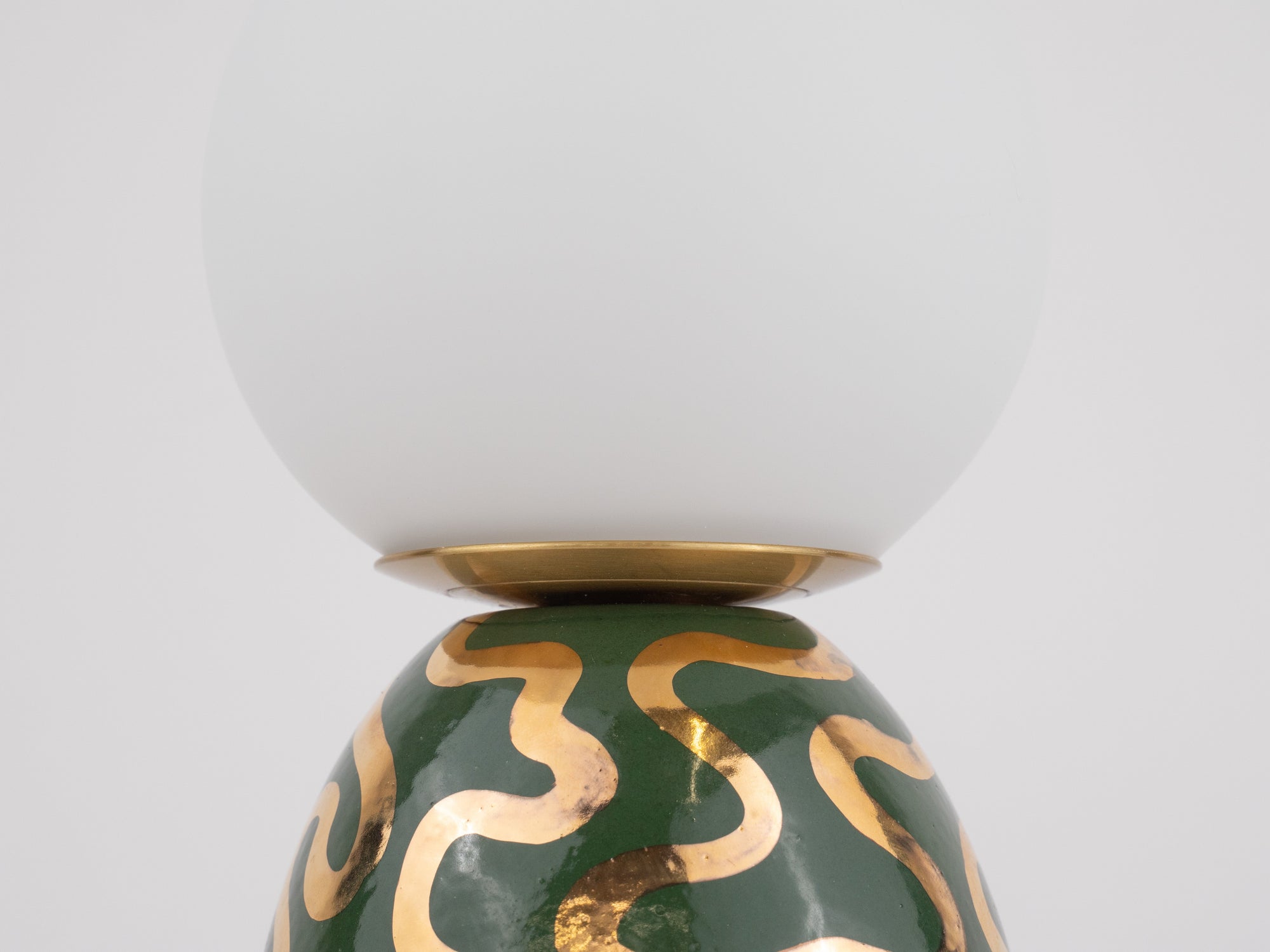 'Wiggle' Table Lamp w/ Bulb - Green & Gold