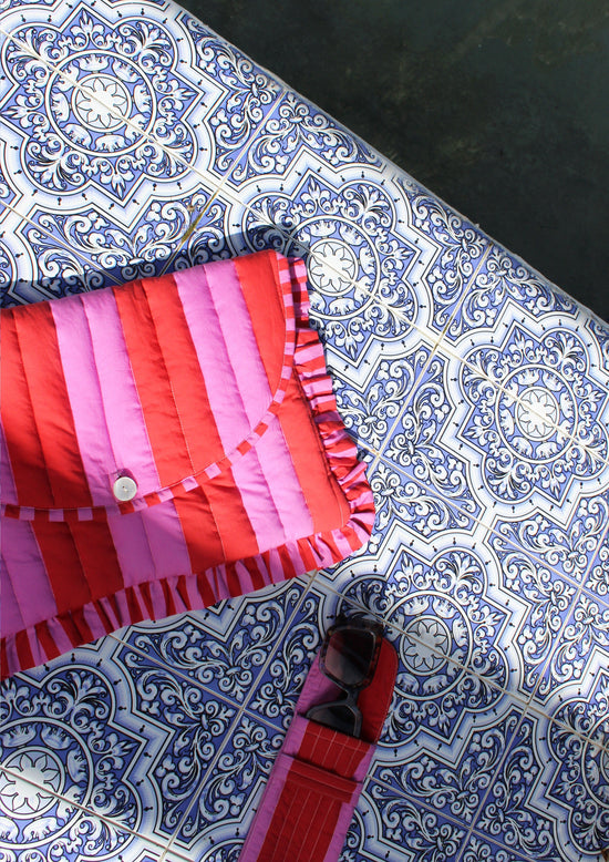 Cerise & Fuchsia Wide Stripe Glasses Cover