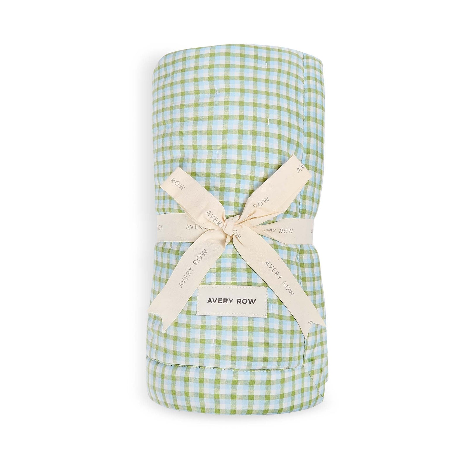 Quilted Cotbed Bedspread  - Greenhouse Gingham