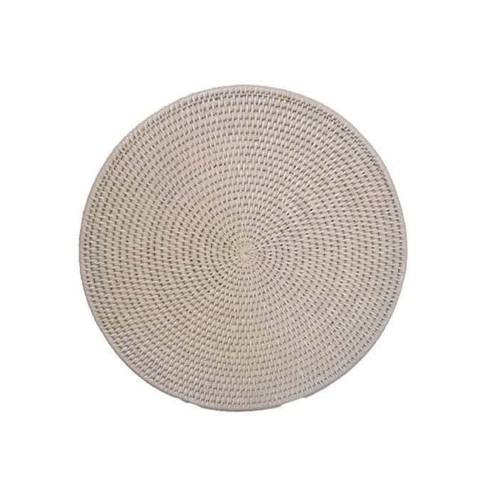 Round & Round Rattan Placemat - Yellow