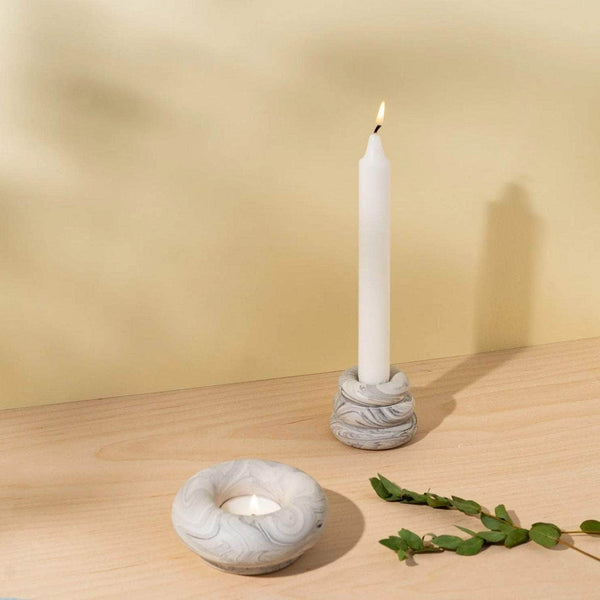 Charcoal Triple O Candleholder