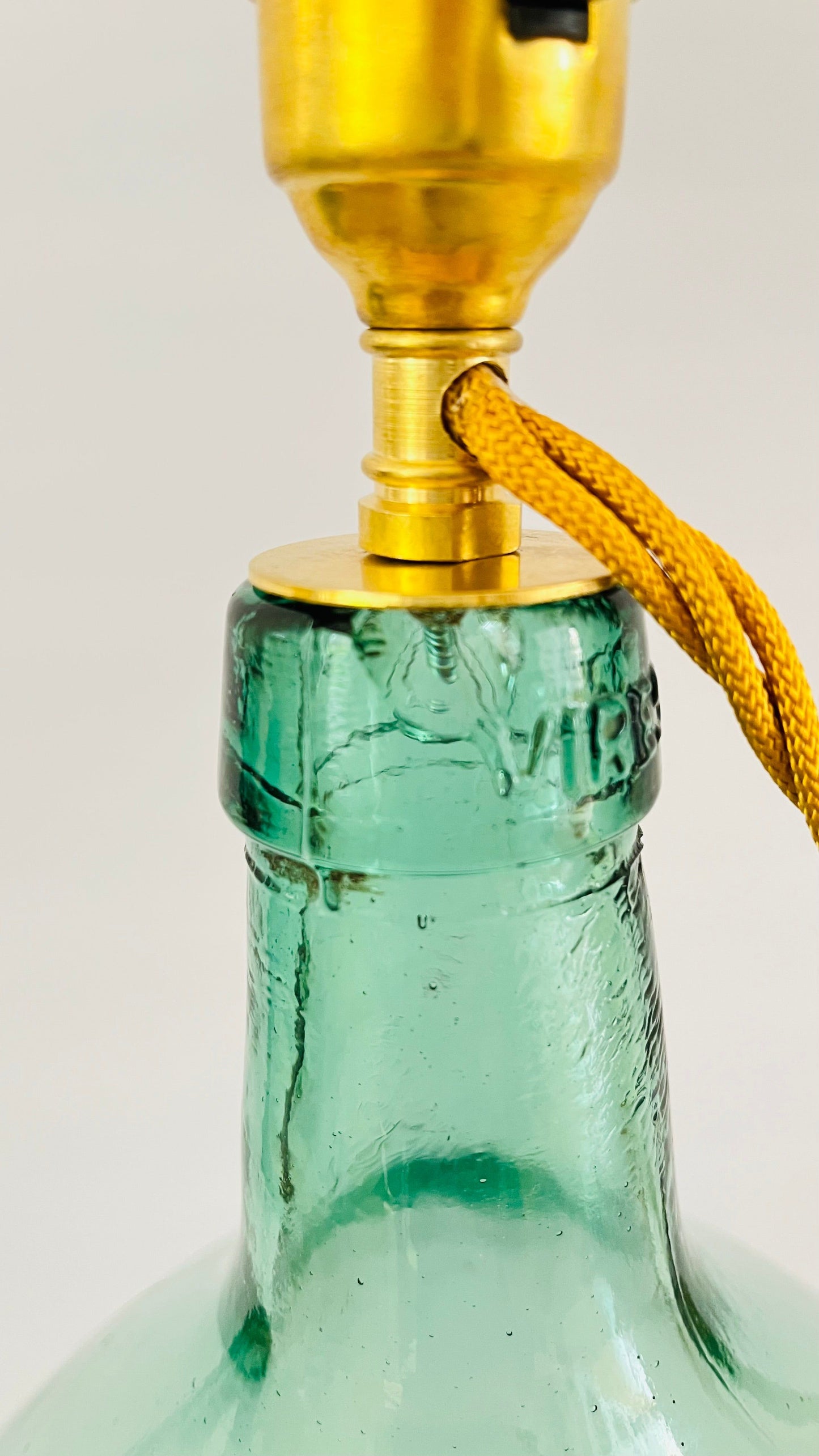 Antique French Demijohn Bottle Lamp