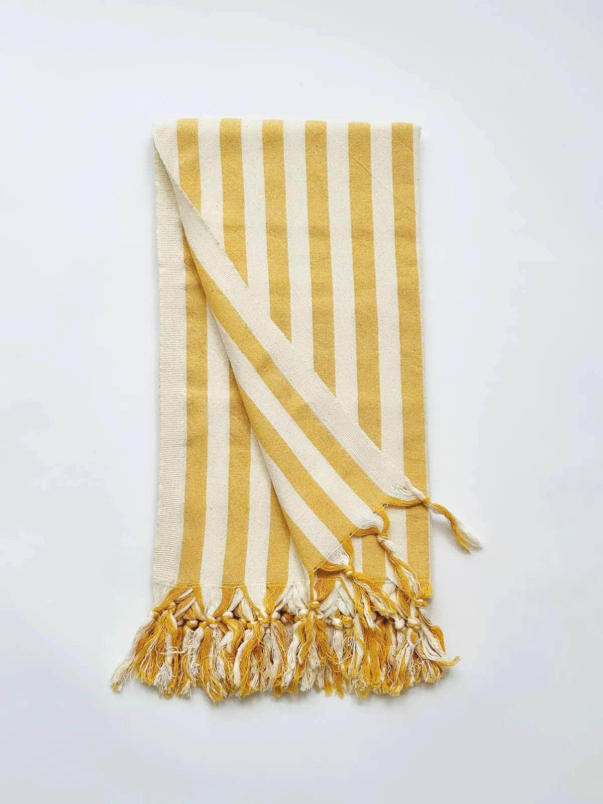 Brighton Stripe Hammam Towel - Mustard