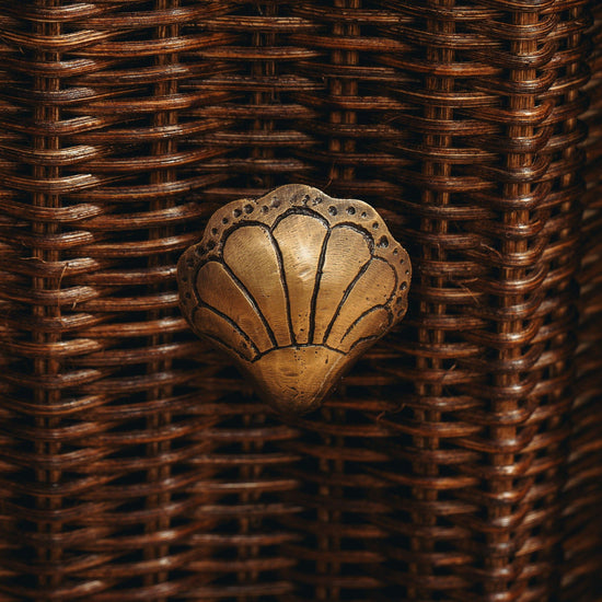 Chunky Shell Knob, Lacquered Brass