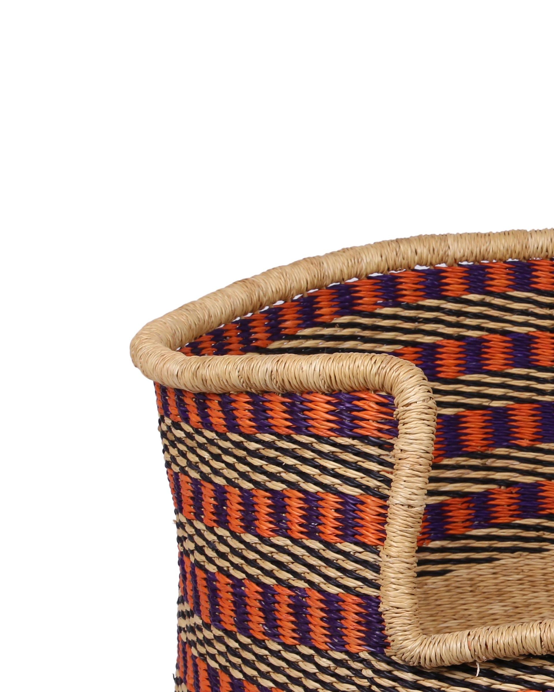 NKITA: Orange, Purple and Black Dog Basket - Large
