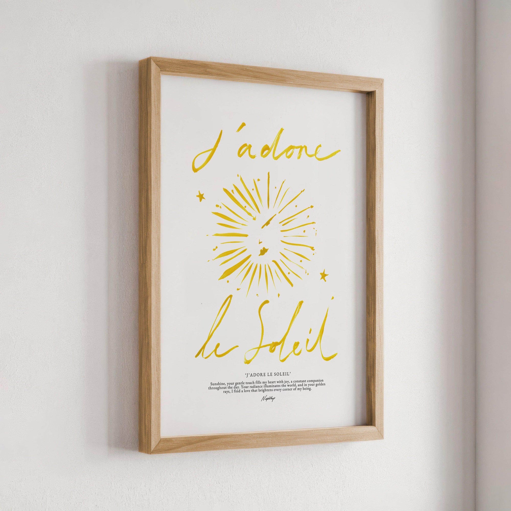 J'adore Le Soleil Print (Brushstroke Yellow)