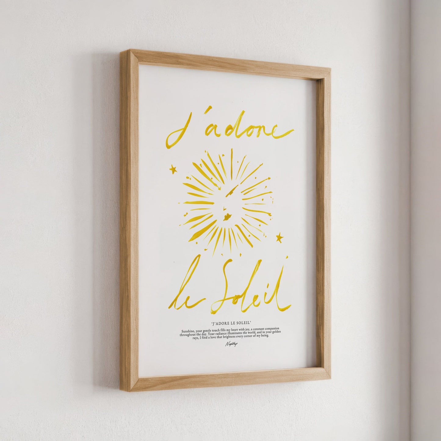 J'adore Le Soleil Print (Brushstroke Yellow)