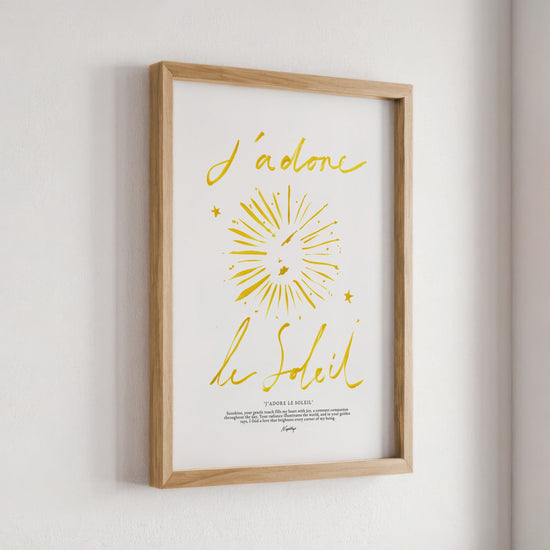 J'adore Le Soleil Print (Brushstroke Yellow)