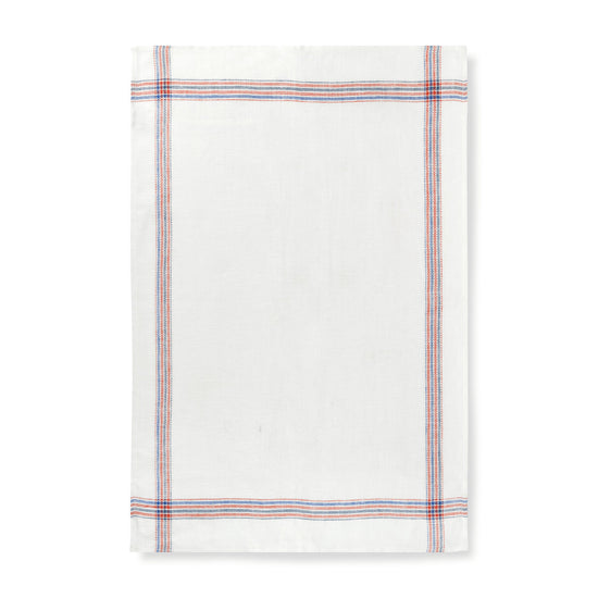 Set of 3 Personalised Varied Kitchen Towels in French Red & Blue