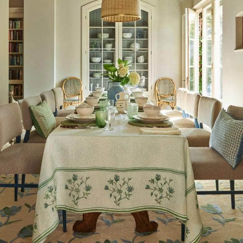 Viale Block Print Cushion - Blue