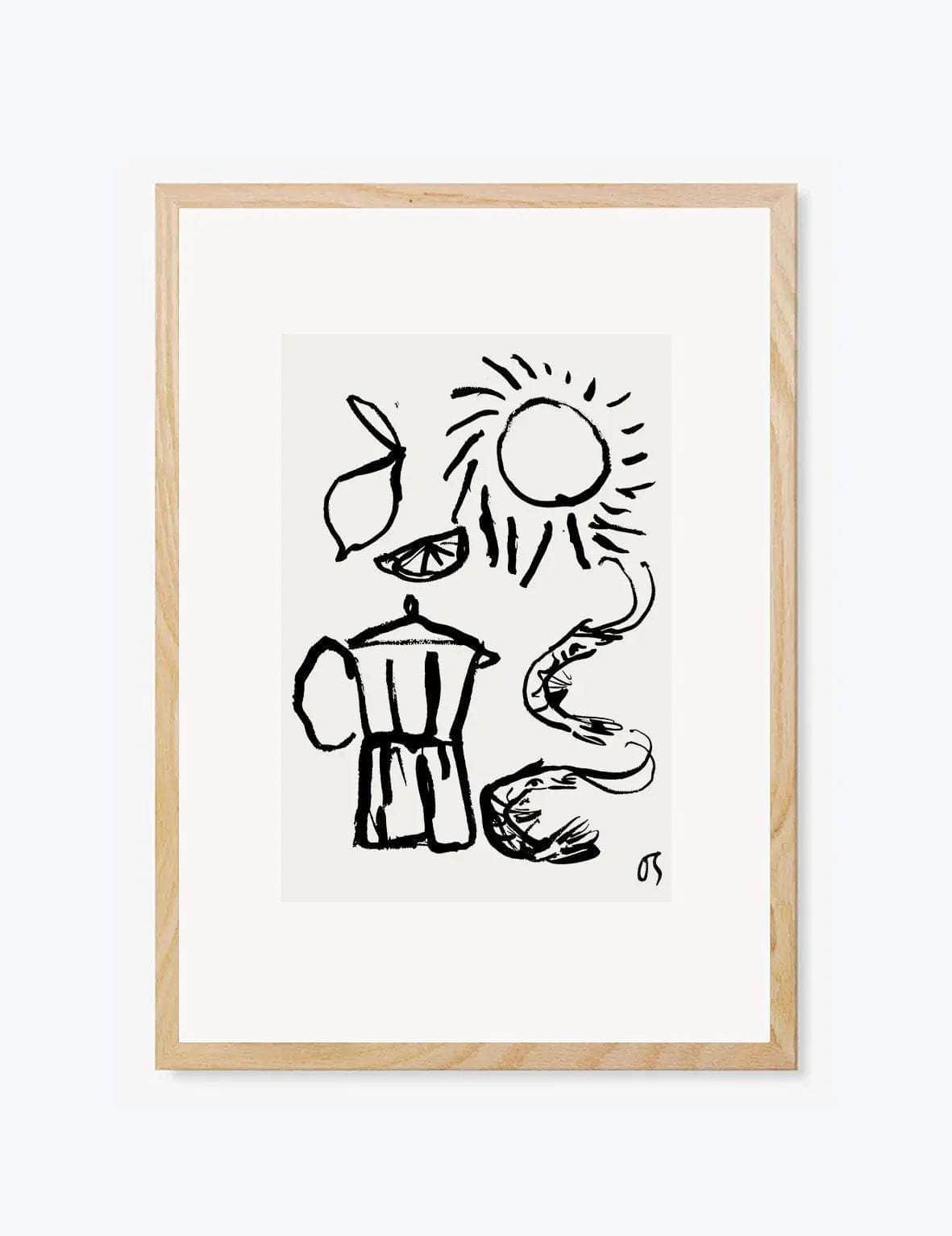 Coffee and Prawns Print