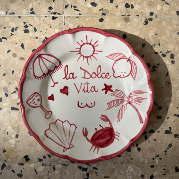 Dolce Vita Plate, Pink - 20cm