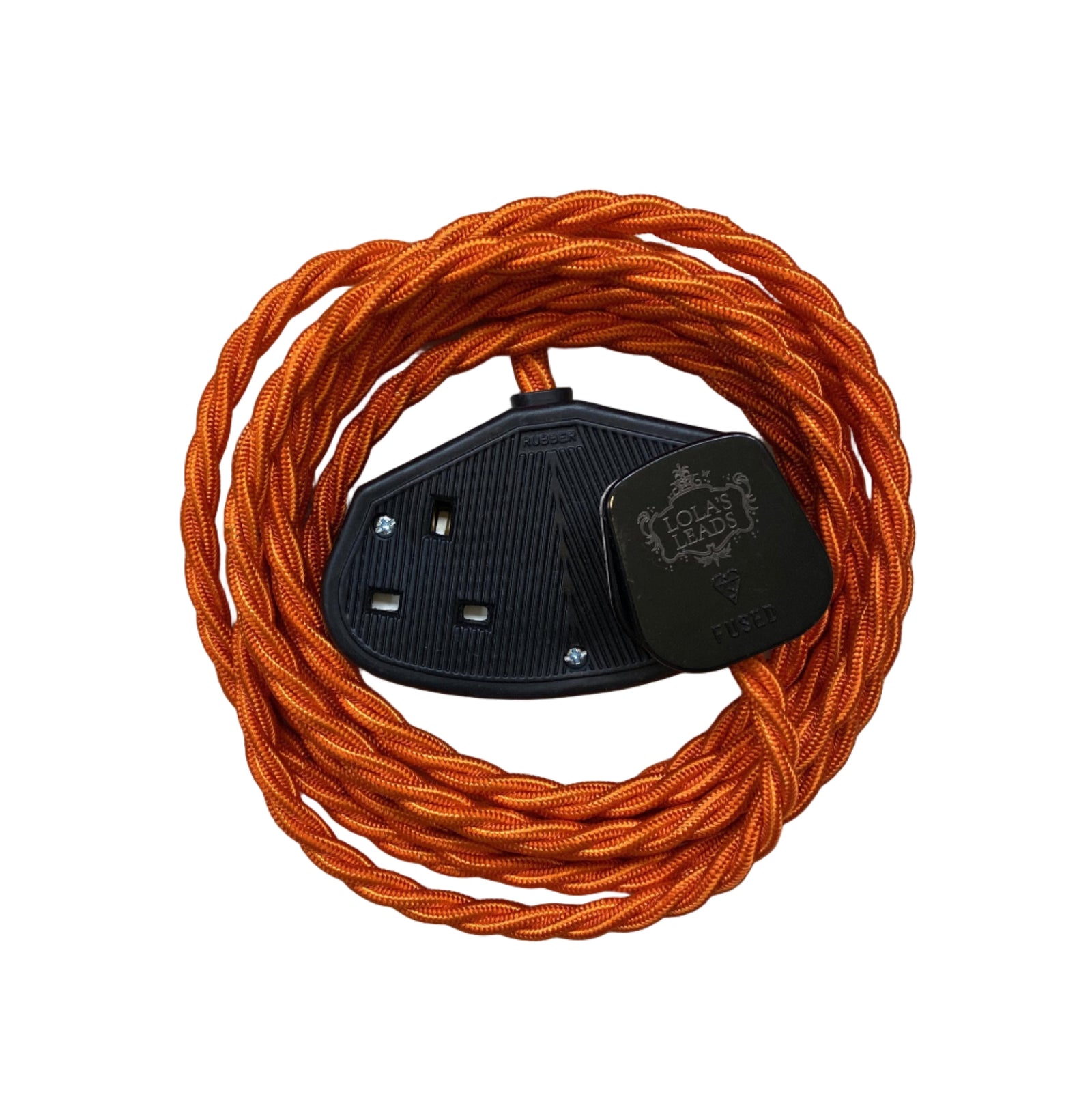 Lola's Leads - Tangerine & Black 3m
