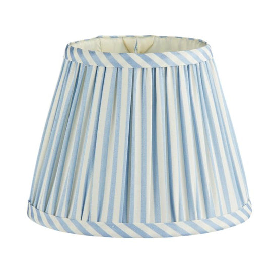 Periwinkle Blue Striped Lampshade - 16cm