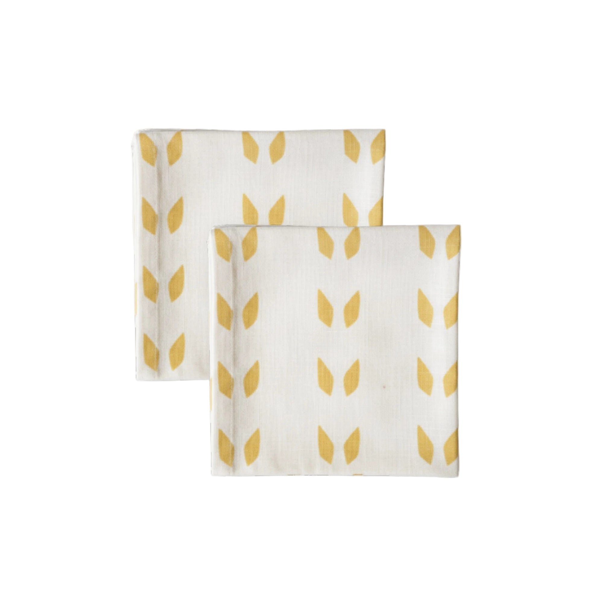 Terra - Pure Linen Table Napkins (Set of 2) - White Mustard
