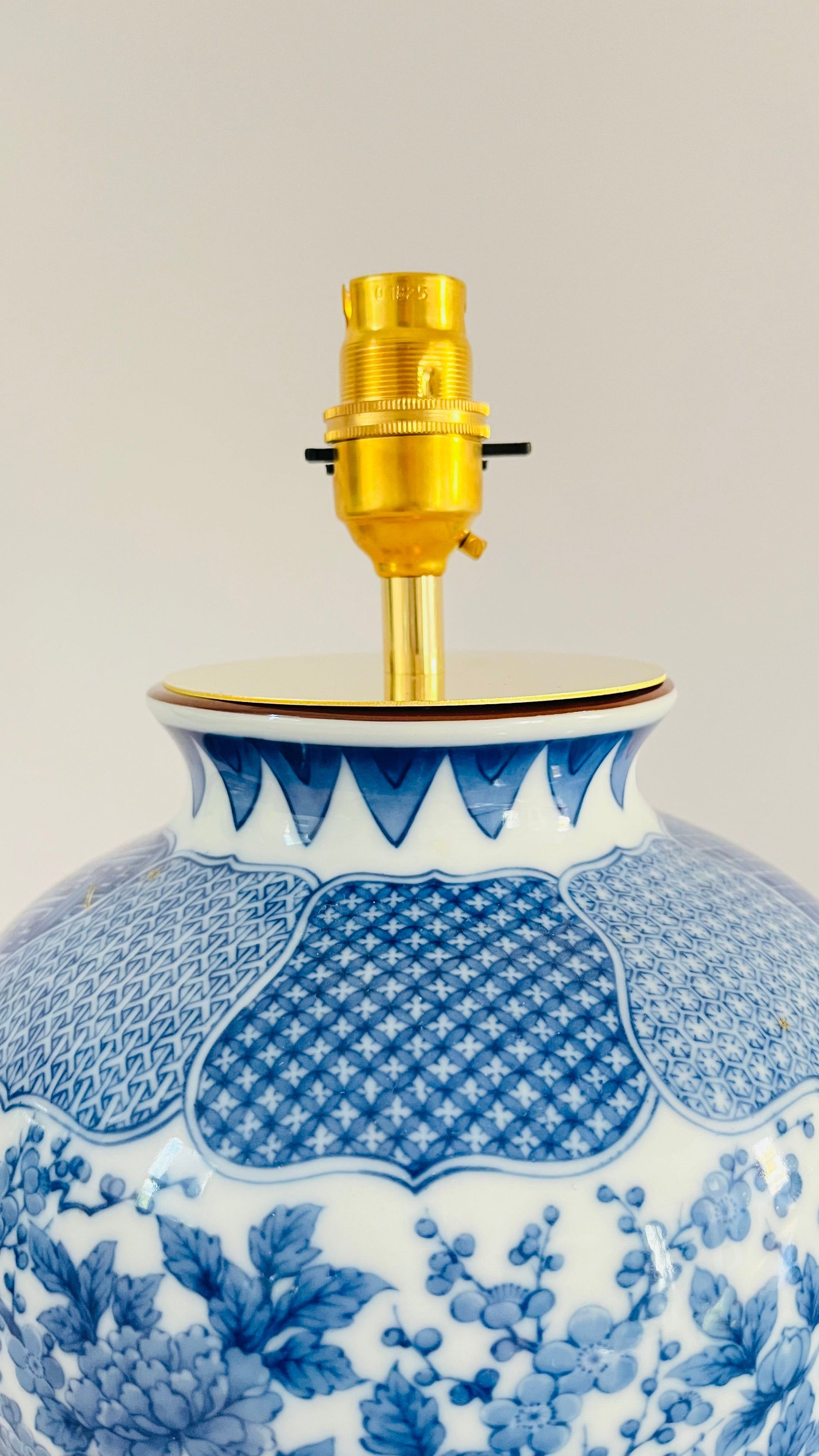 Antique Japanese Flower Lamp