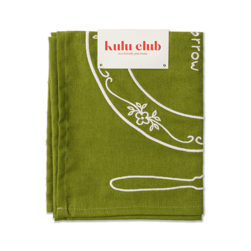 Placemats Set Vintage Plates