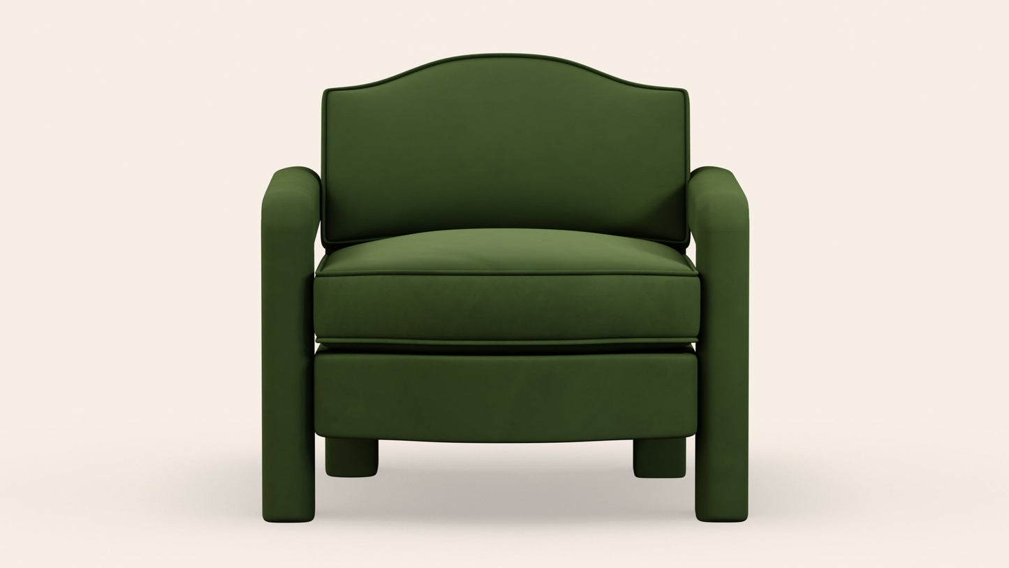 Elio Armchair, Zucchini Velvet