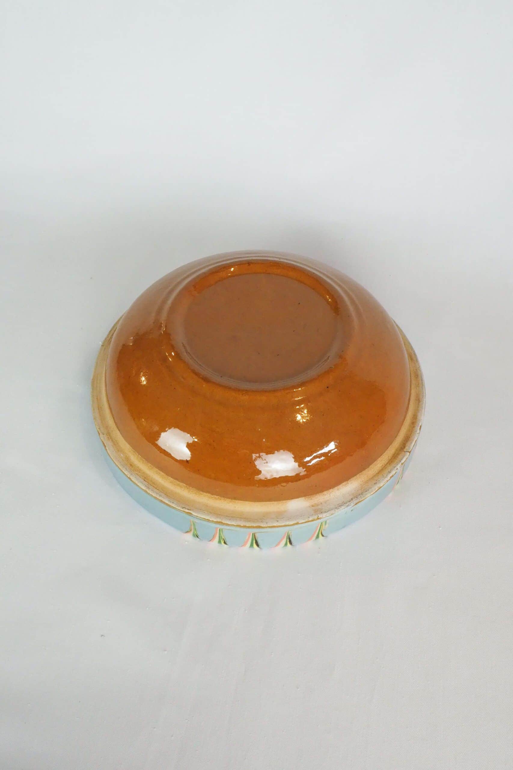 Blue Marbled Large Serving Bowl