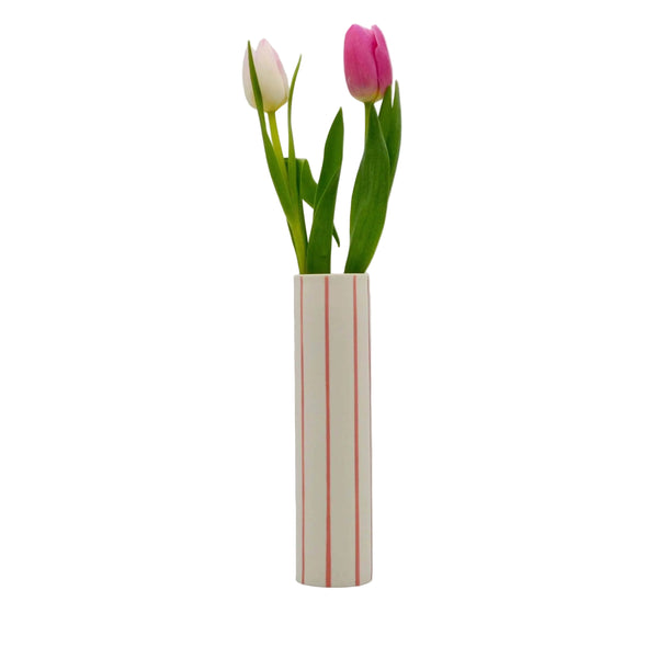 Striped Vase Pink
