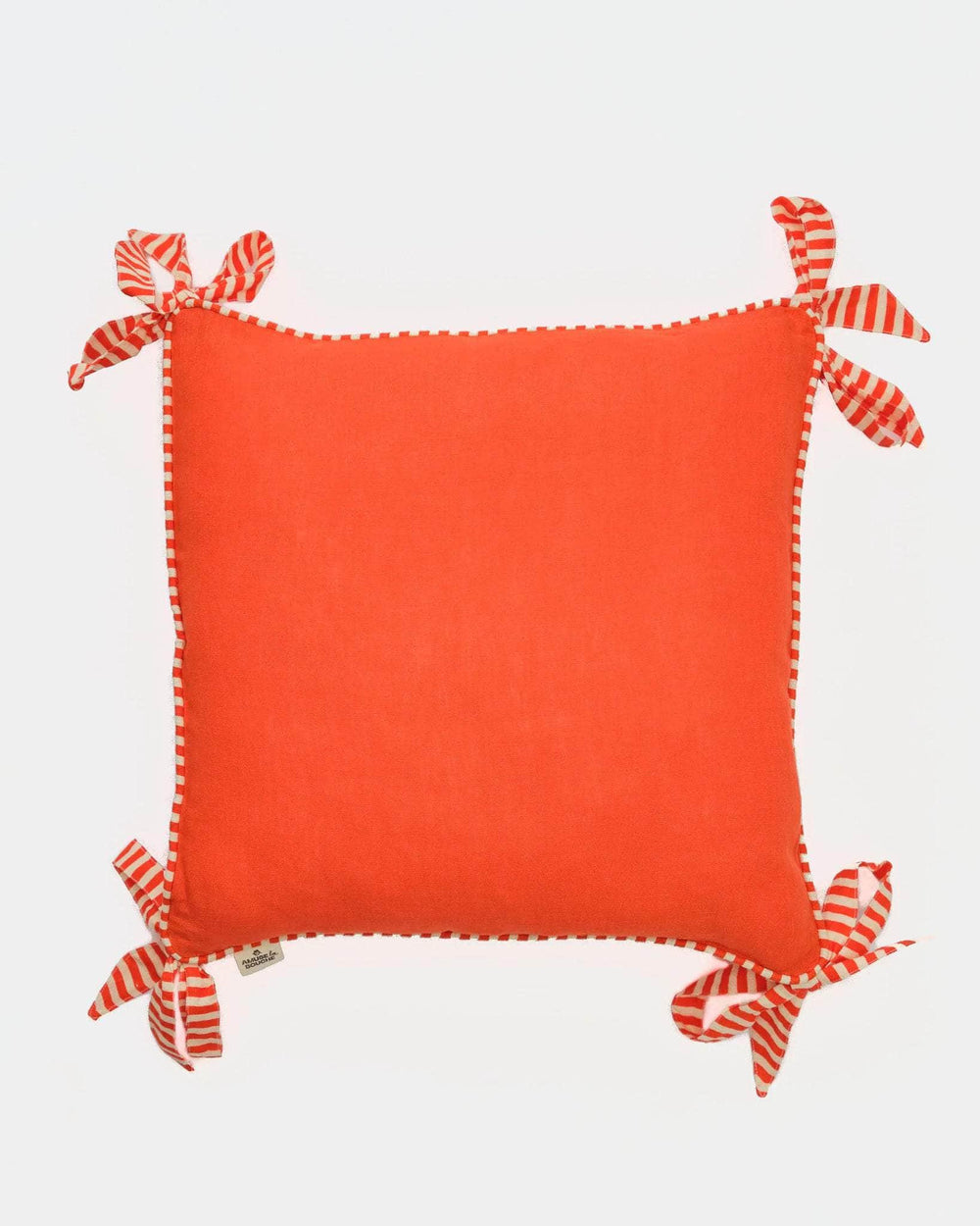 Hot Orange Ribbon Cushion Cover