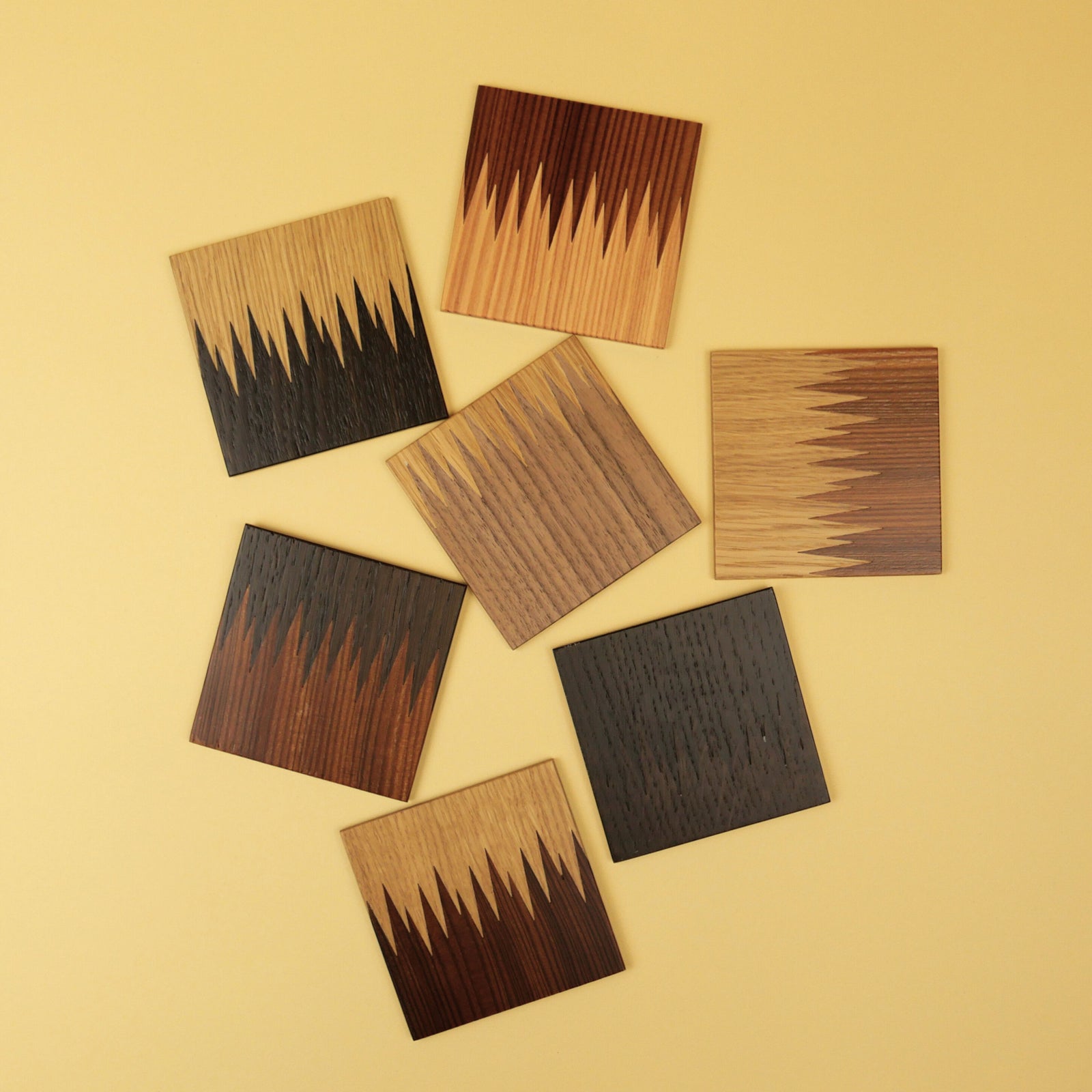 BOSQ x CEREMONY Wooden Coasters Set of 4