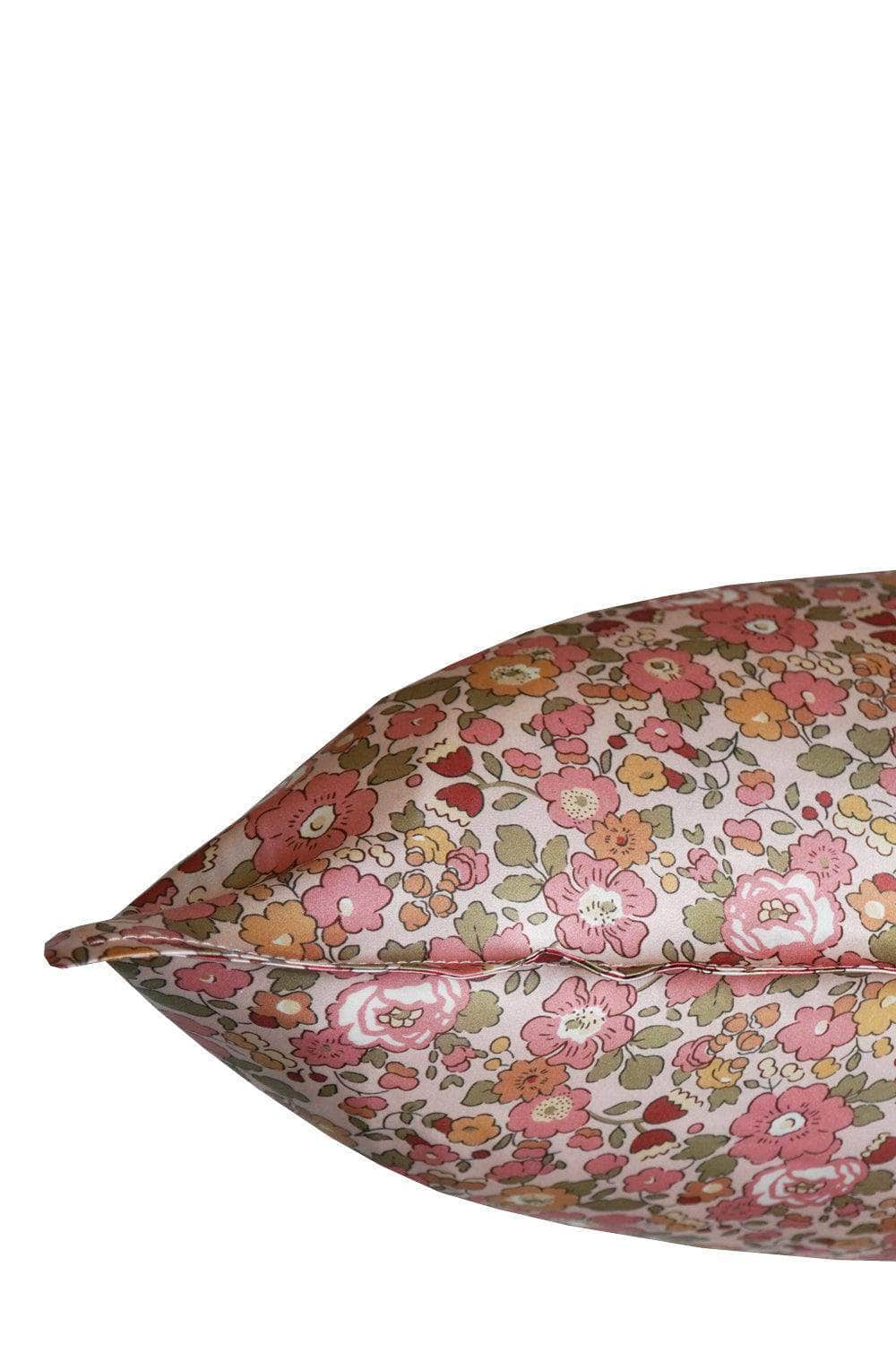 Silk Pillowcase Made With Liberty Fabric Betsy Field Dusky Pink