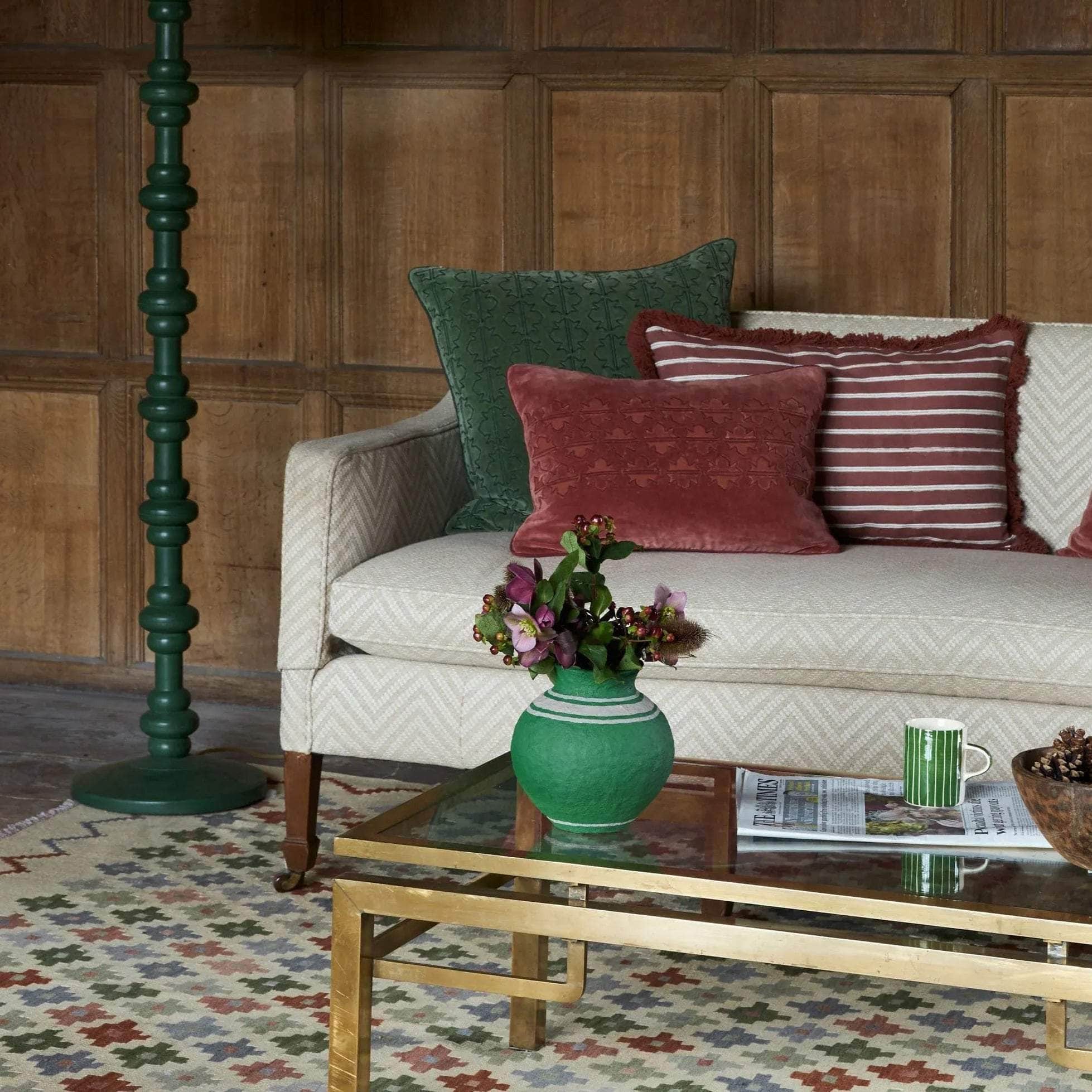 Ziggurat Kilim Rug - Dark Multicolour