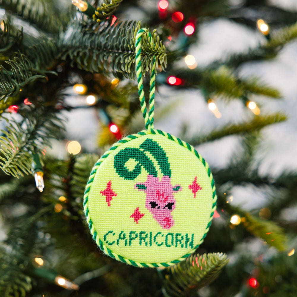 Needlepoint Zodiac Ornament - Capricorn