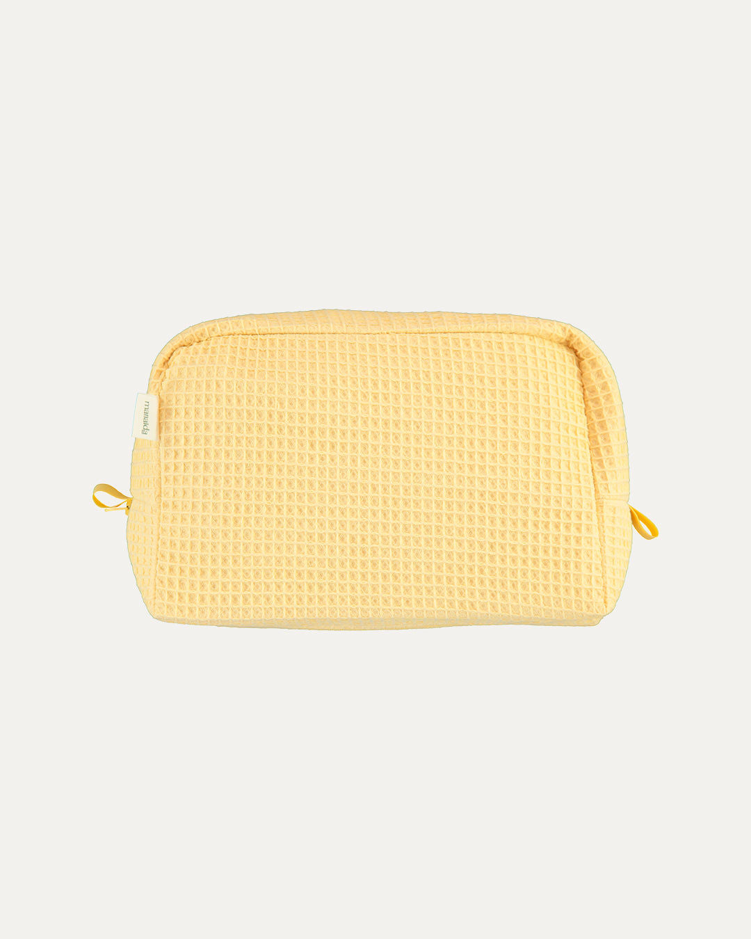 Yellow Waffle-Cotton Toiletry Bag