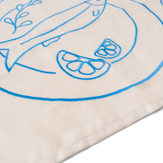 Placemats Embroidered Plates - Set of 2