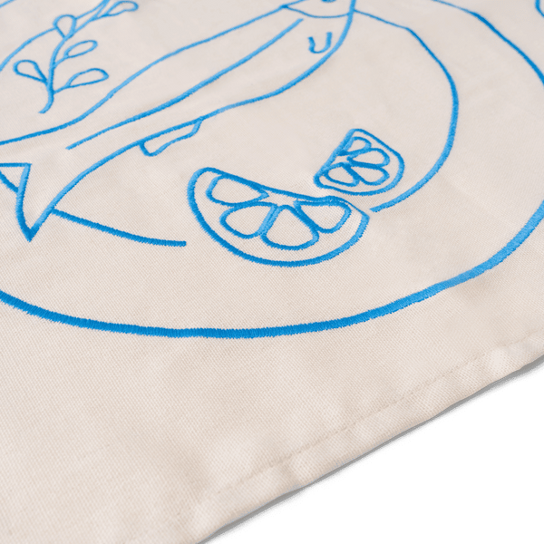 Placemats Embroidered Plates - Set of 2