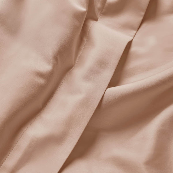 Luxury Organic Cotton Clay Pink Edged Duvet Cover