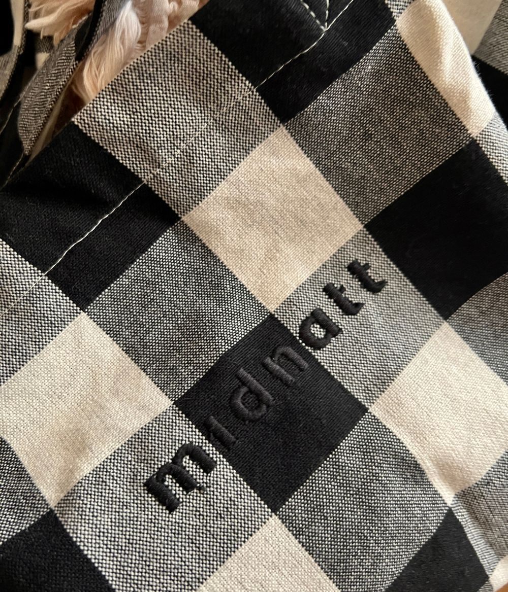 Tote Bag Checked b/w