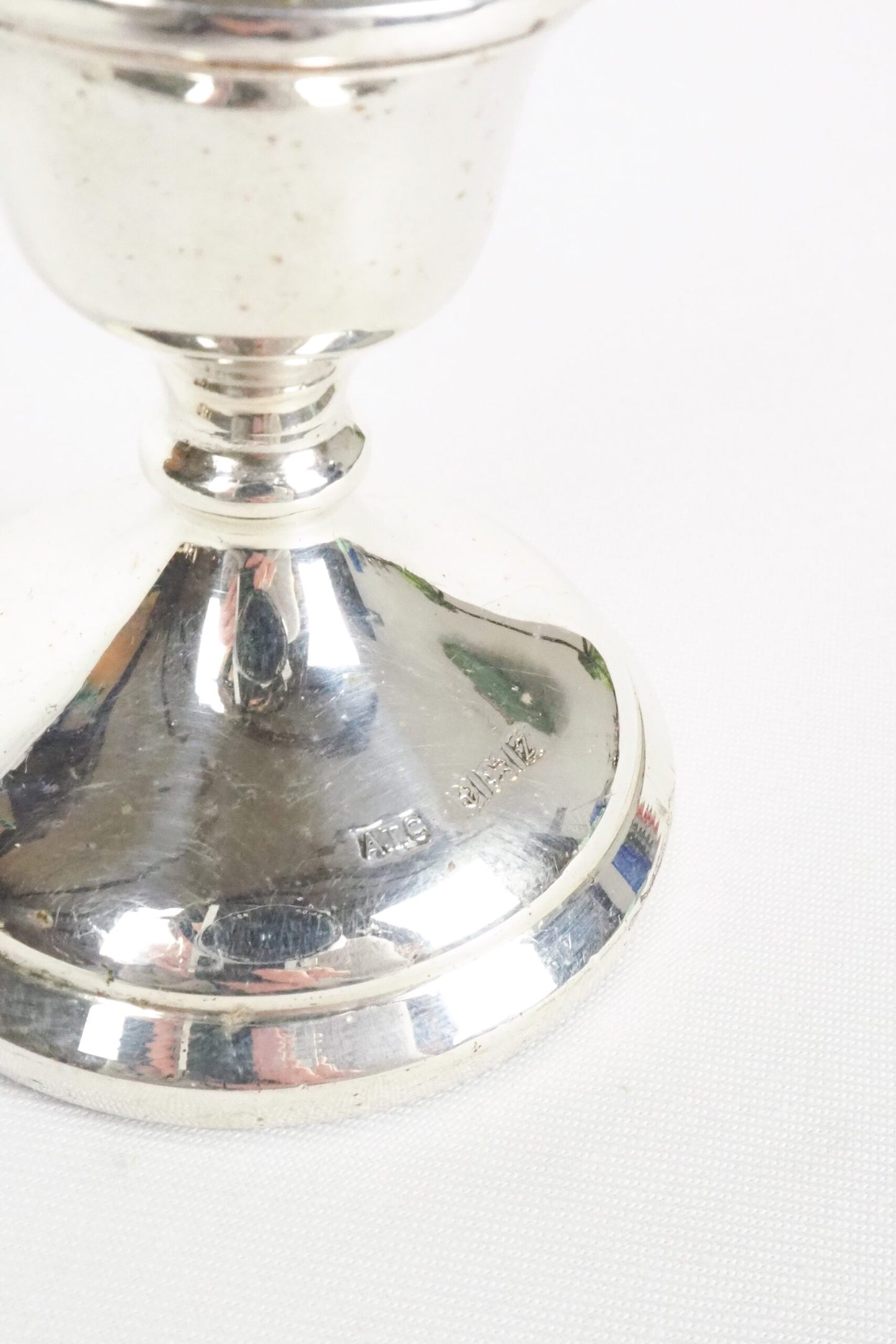 1924 Antique Sterling Silver Candlestick