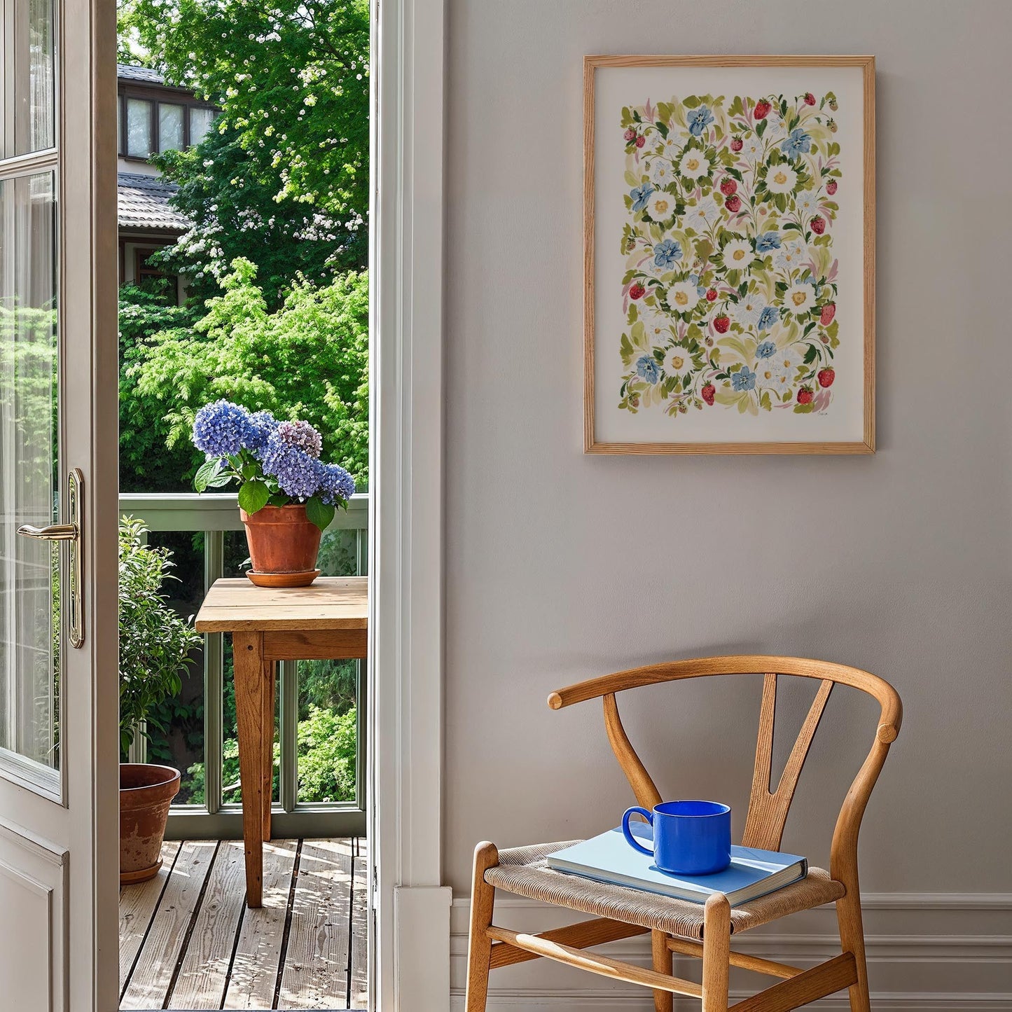 Garden Strawberries Art Print