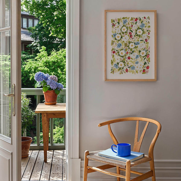 Garden Strawberries Art Print