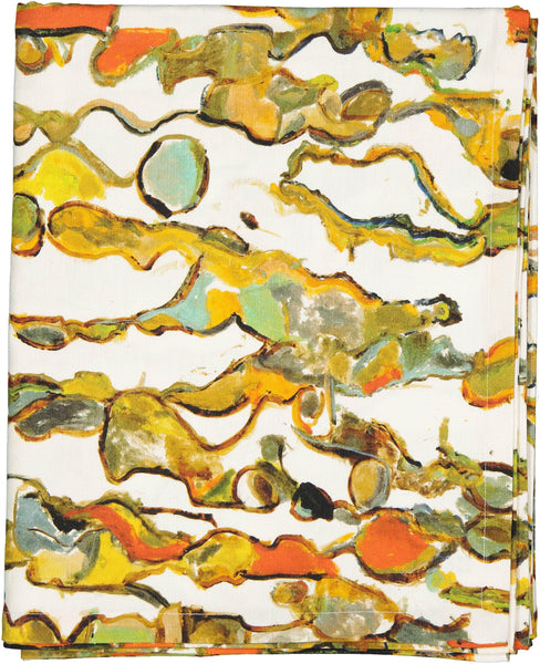 Stromboli Rectangular Printed Linen Tablecloth
