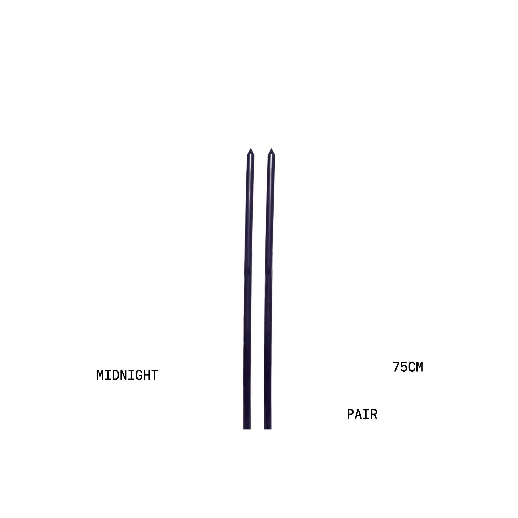 Midnight Tapered METRE Candle Pair