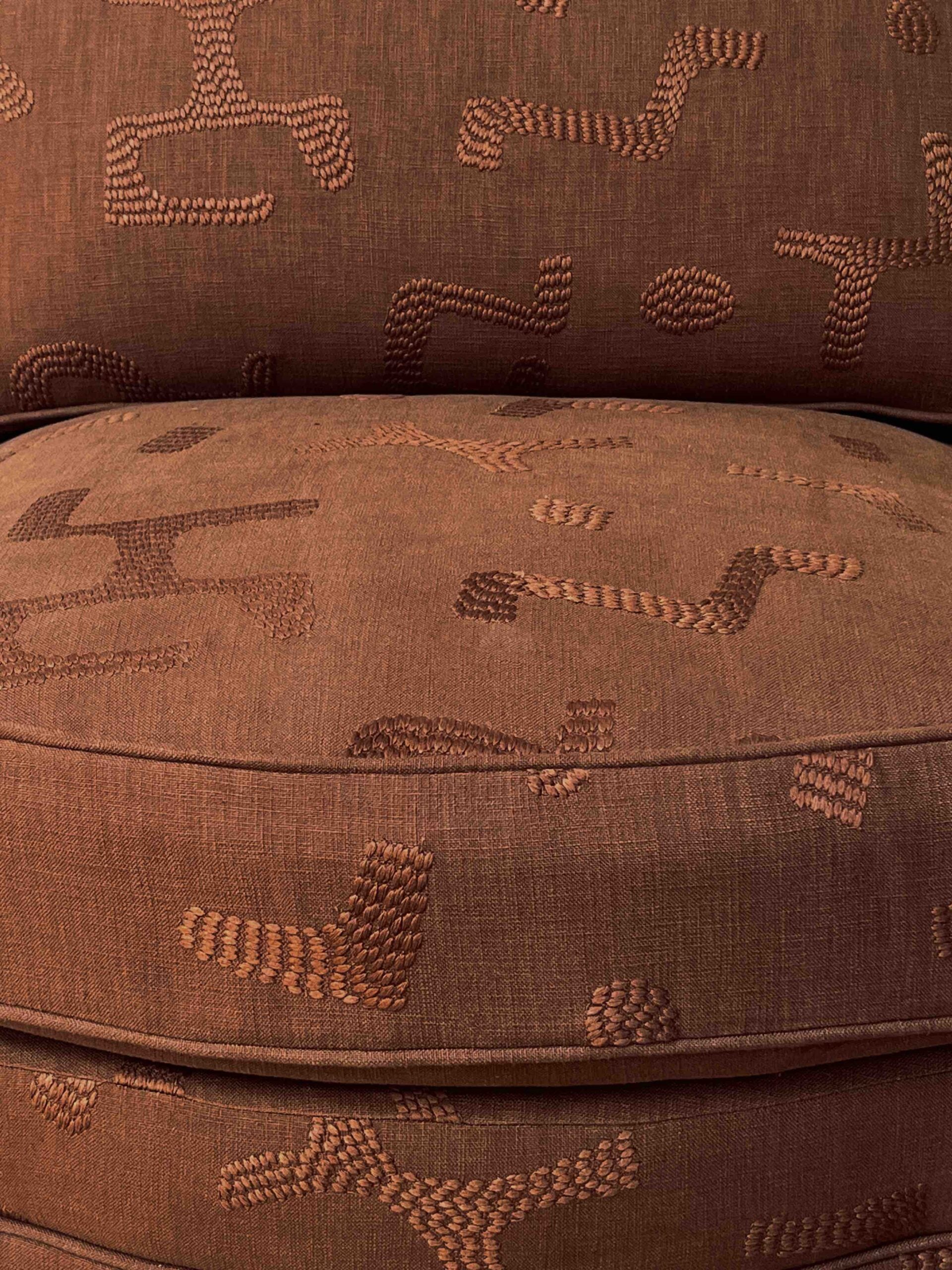 Felix Slipper Chair, Raphia, Powder