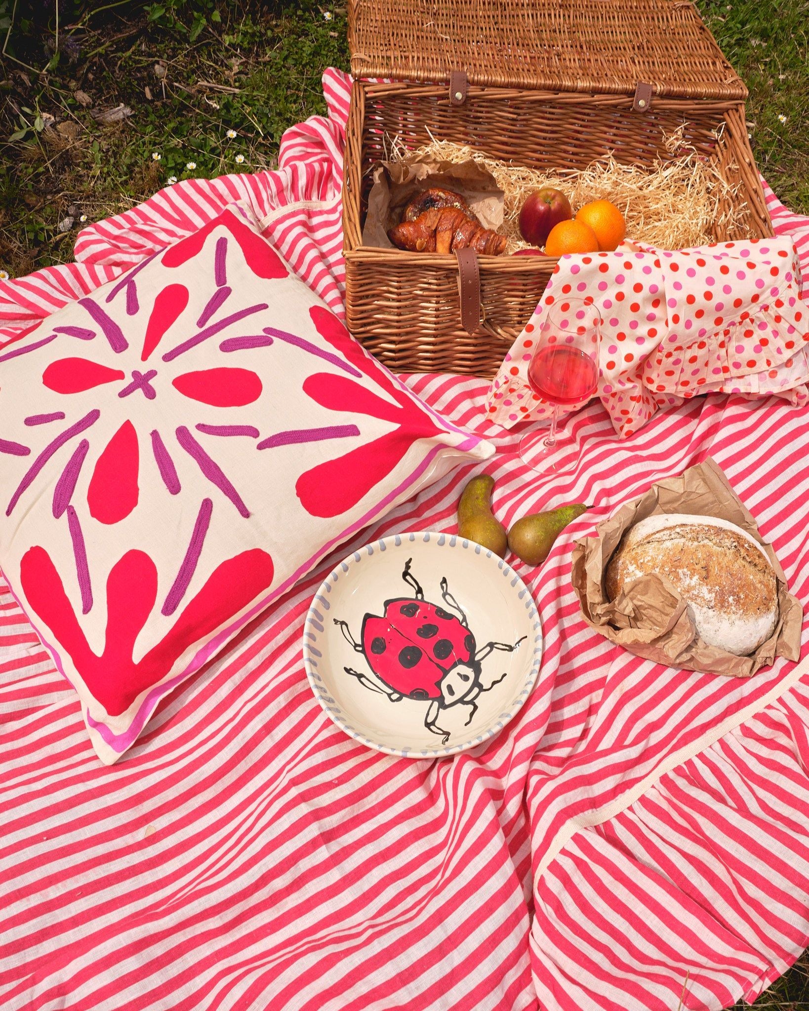 Rouge Tile Cushion Cover