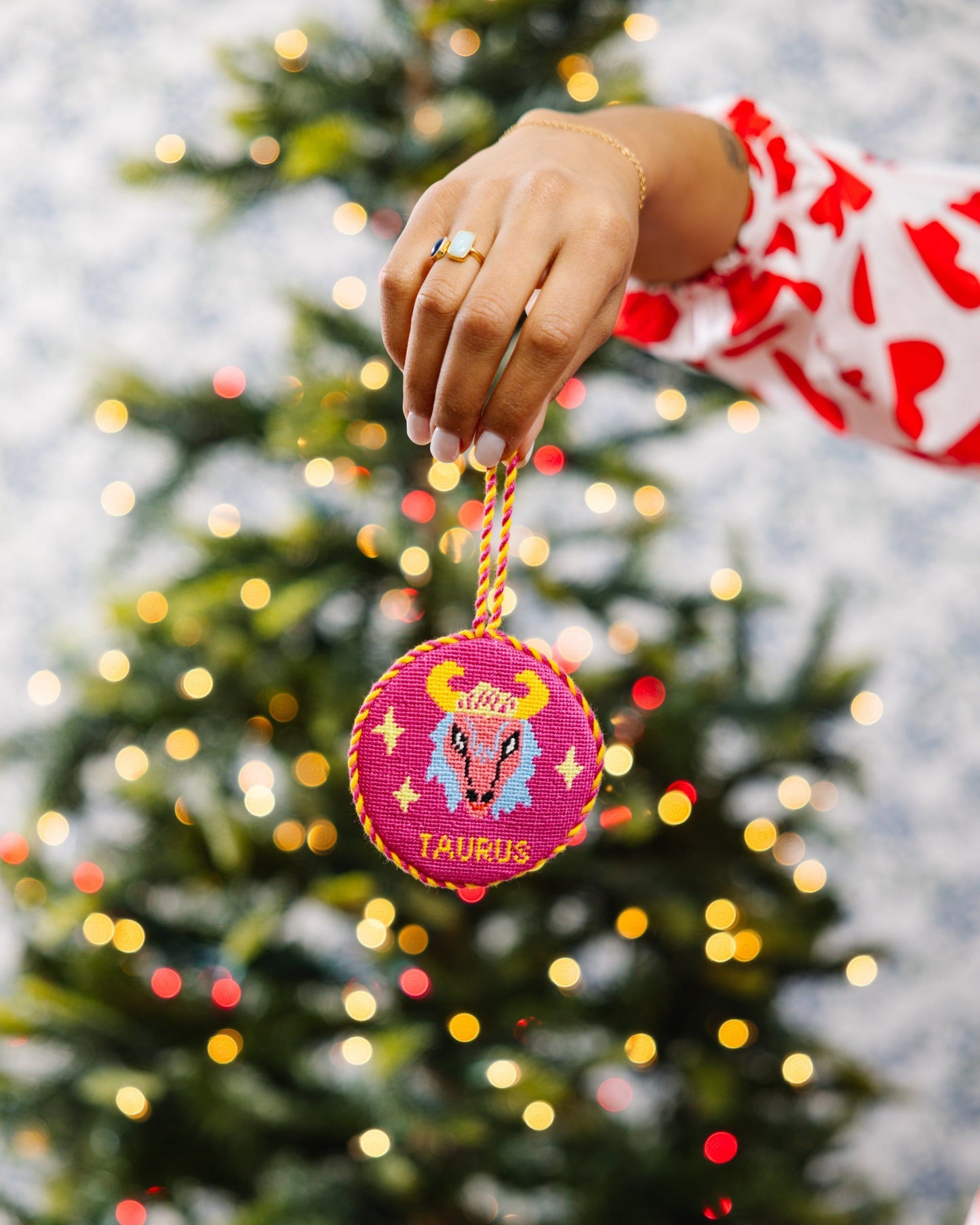 Needlepoint Zodiac Ornament - Taurus