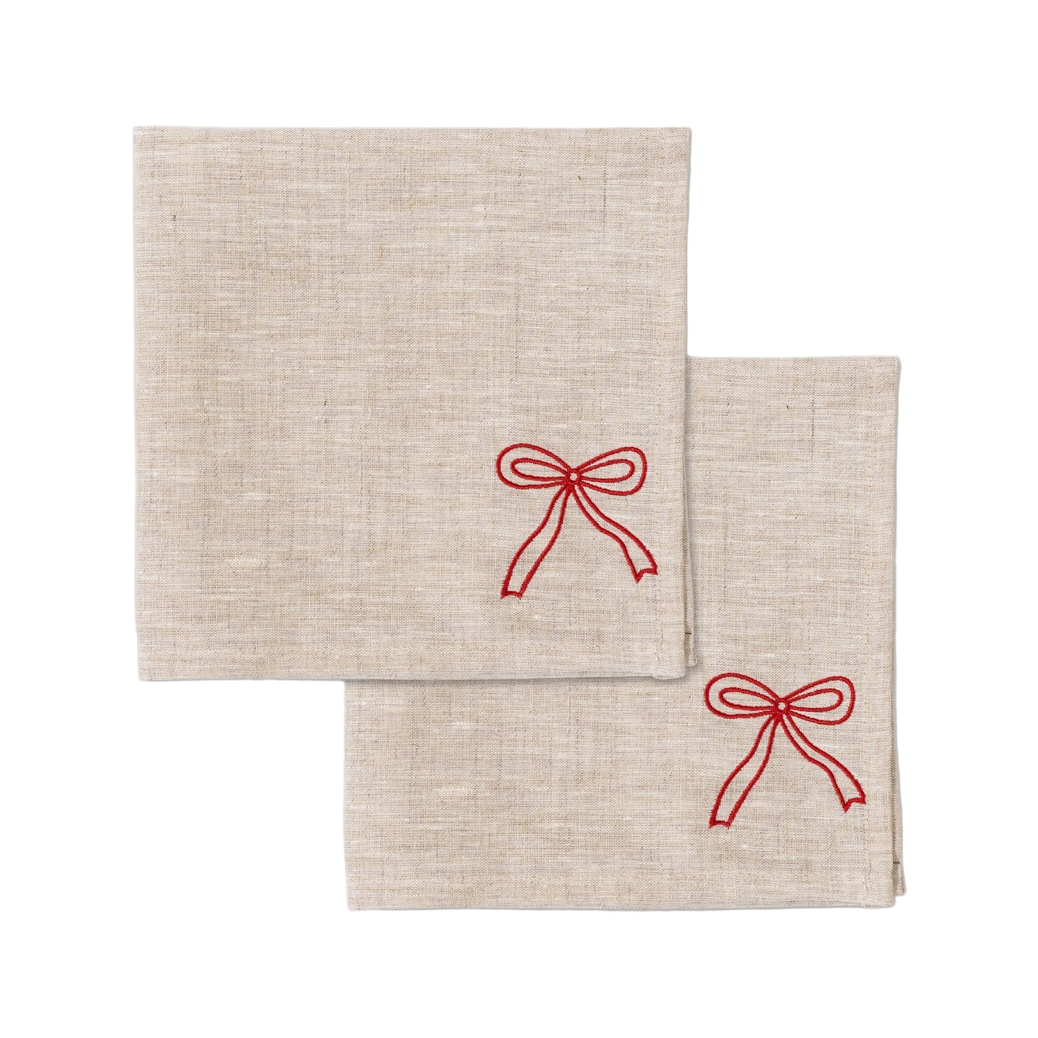 Bow Linen Napkins - Set of 2