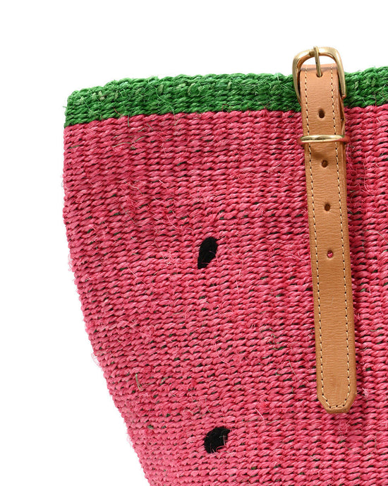 TIKITI MAJI: Watermelon Sisal Tote Bag