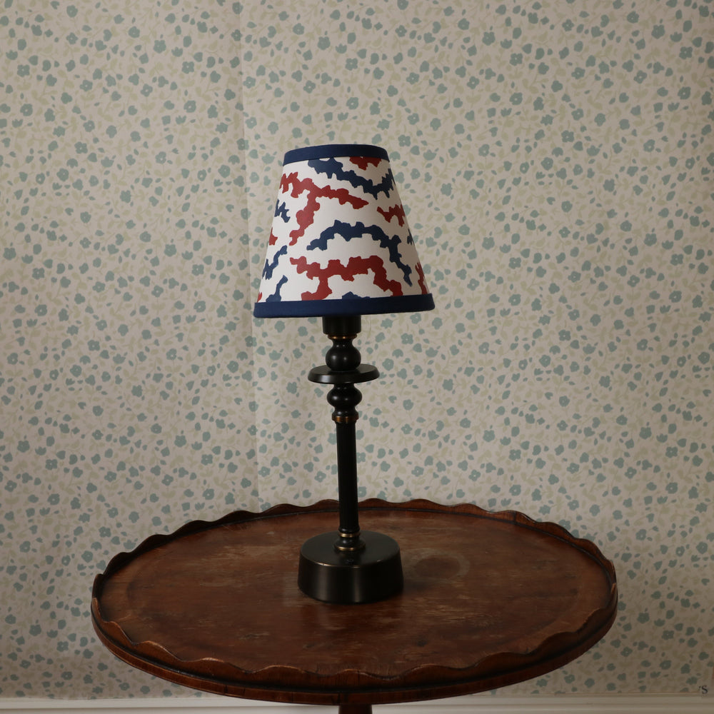 Lampshade - Small Clip-On Blossom Twist And Stripe